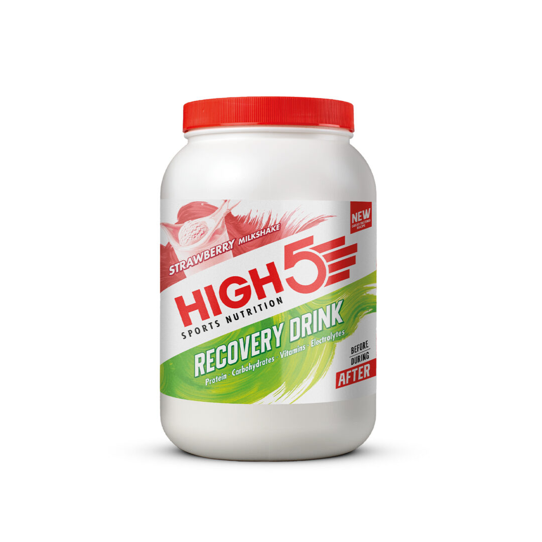 High5 - Boisson de récupération 1.6kg - Milkshake à la fraise - Sports d'endurance - Sports d'endurance