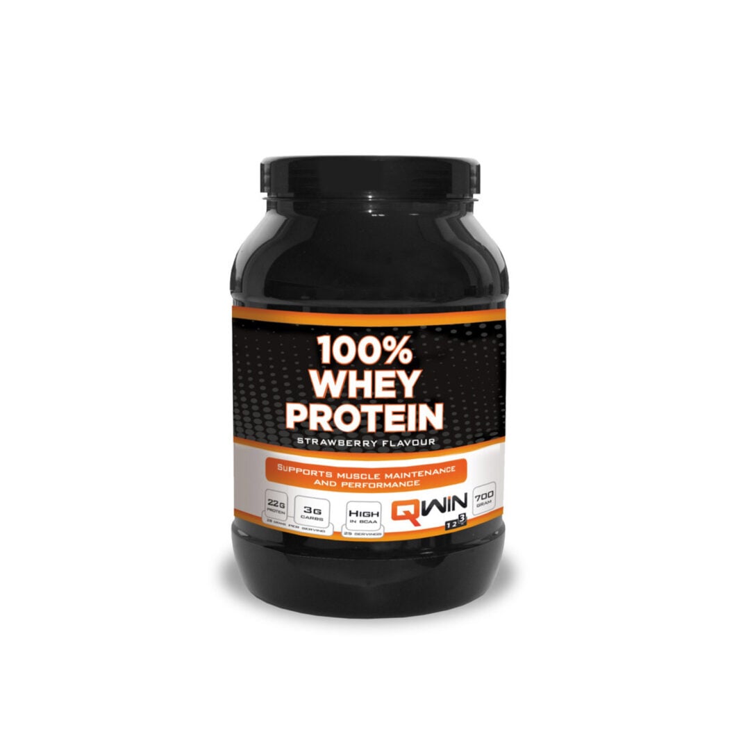 QWIN 100% Whey Protein 700 gr - Fraise - Sports d'endurance