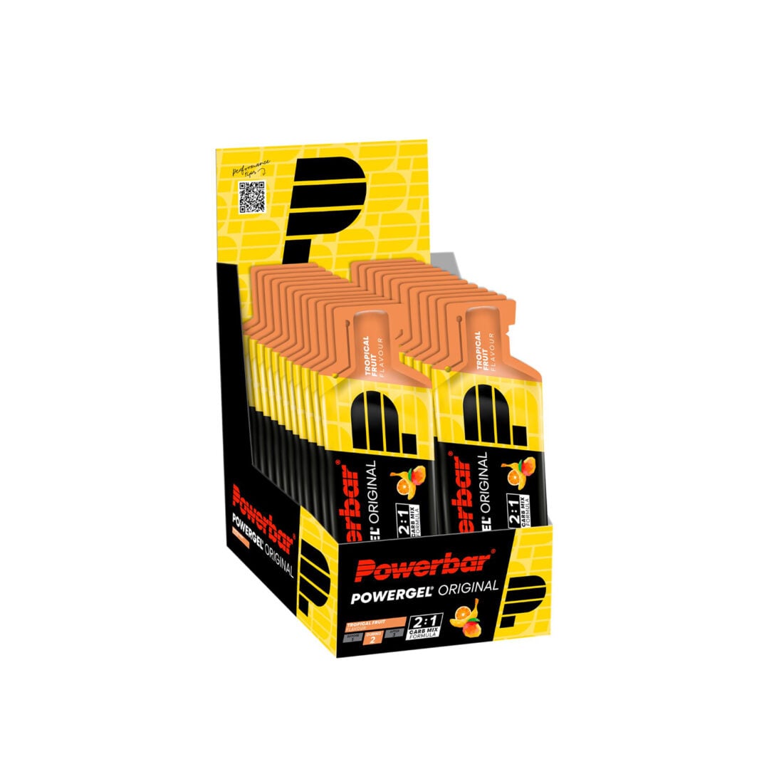 Présentoir Powerbar Powergel - Fruits tropicaux - Sports d'endurance