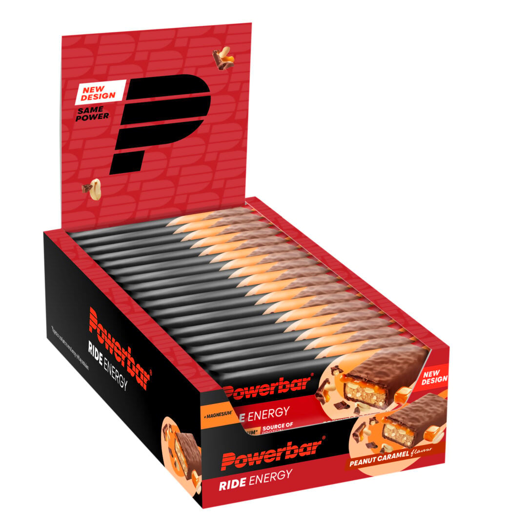 Powerbar - Ride Energy Bar - Caramel aux cacahuètes - Présentoir - Sports d'endurance
