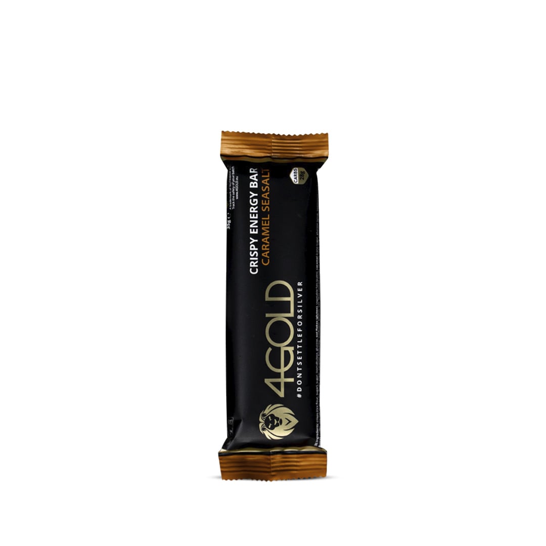 4Gold - Barre énergétique croustillante 35 gr - Caramel Seasalt - Sports d'endurance - Sports d'endurance