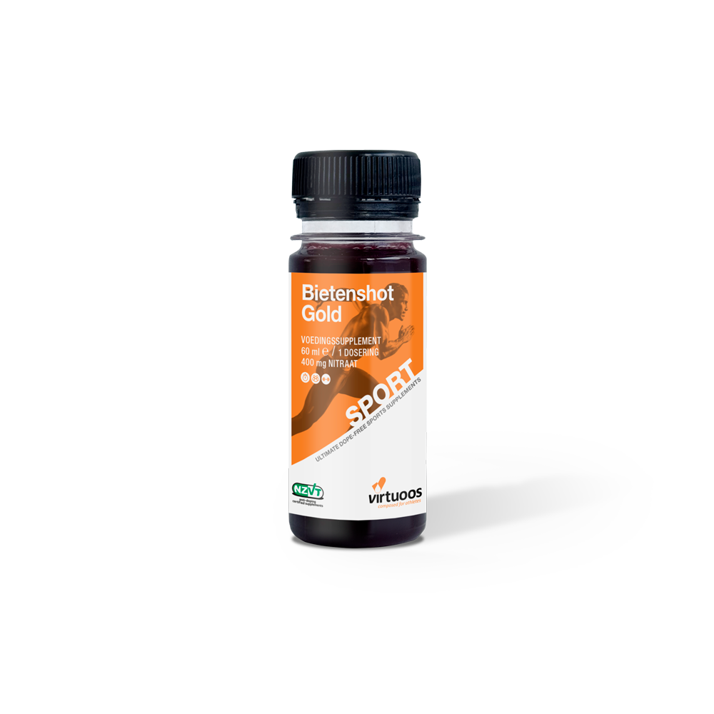 Virtuoos - Beetroot Shot Gold - 60ml - 400mg Nitrate - Sports D'Endurance