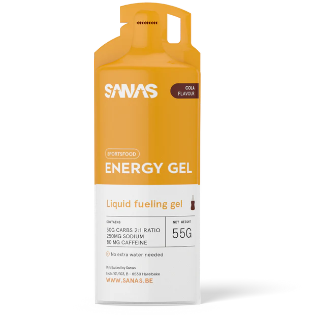 Sanas - Energy Gel Cola Caffeine- 6 x 55 gr - Sports d'endurance