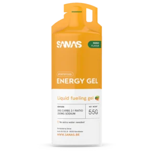 Sanas - Gel énergétique Mangue - 6 x 55 gr - Sports d'endurance