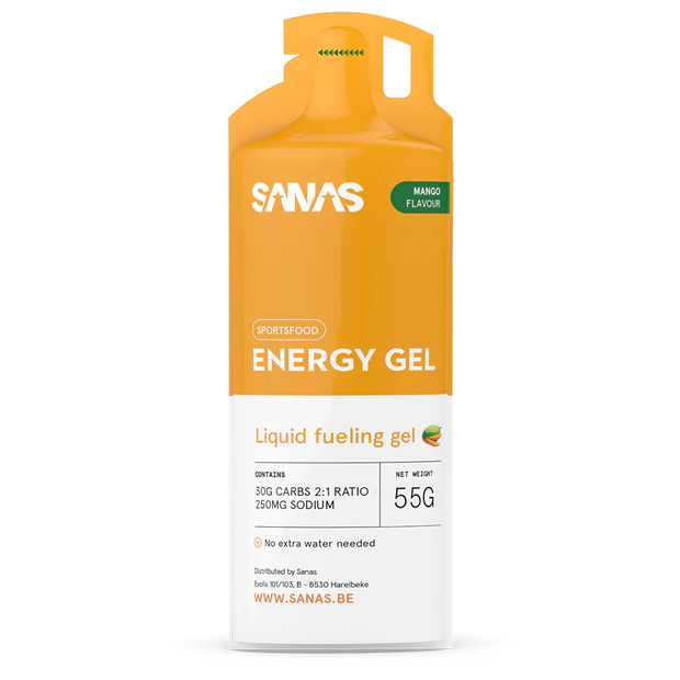 Sanas - Gel énergétique Mangue - 6 x 55 gr - Sports d'endurance