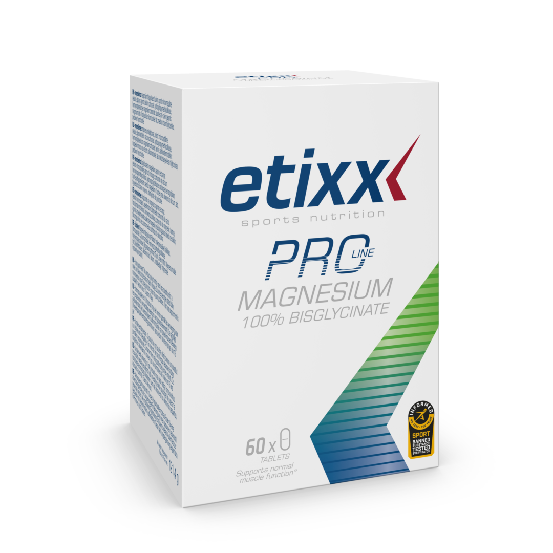 Etixx - Pro Line - Magnésium 100% Bisglycinate 60 comprimés - Sports d'endurance