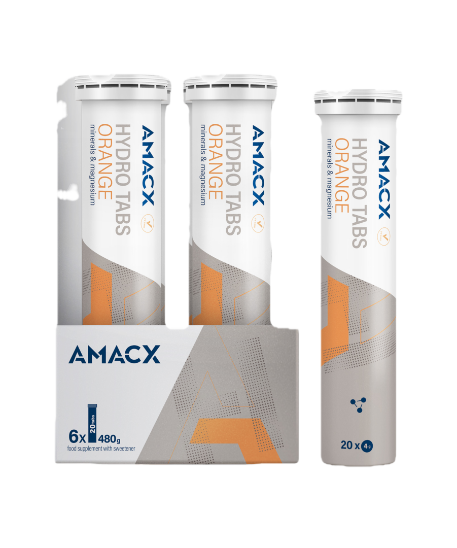 Amacx - Hydro Tabs Orange - Présentoir de 6 pièces - Sports D'Endurance
