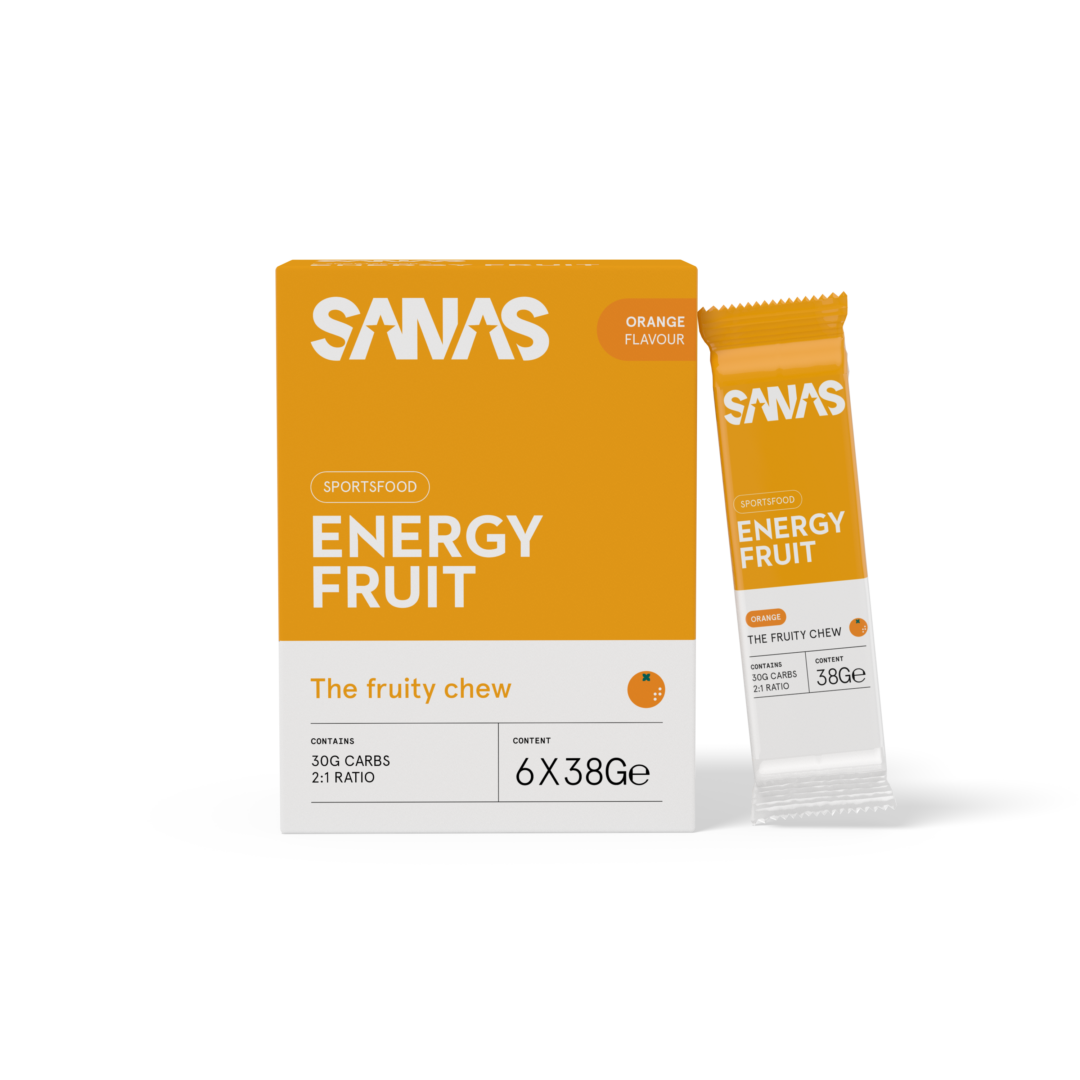 Sanas - Energy Fruit Orange - Boîte de 6 x 38 g - Sports D'Endurance