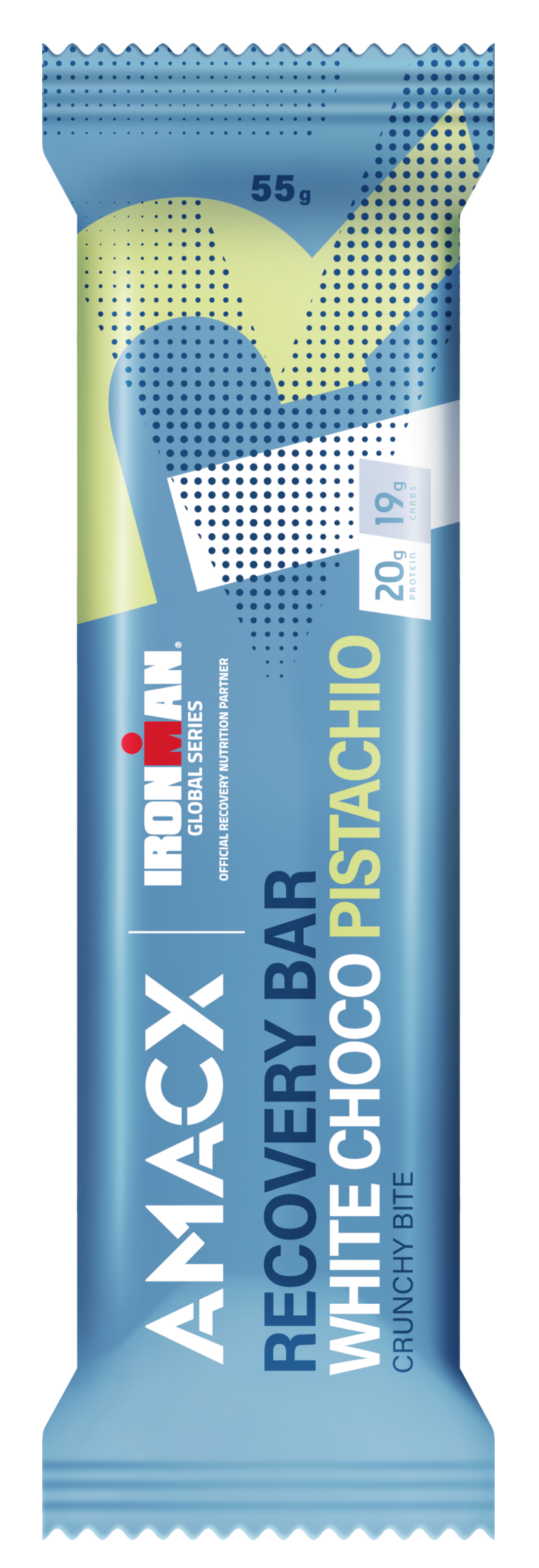 Amacx - Barre de récupération au chocolat blanc et à la pistache - Sports D'Endurance - À l'unité