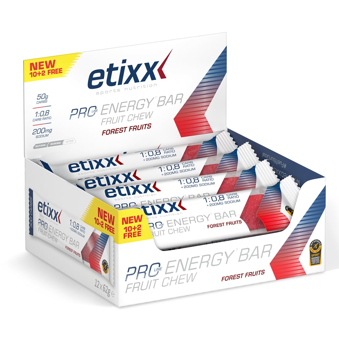 Etixx - Barre énergétique Pro Line Fruit Chew - Fruits des bois - Présentoir - Sports D'Endurance
